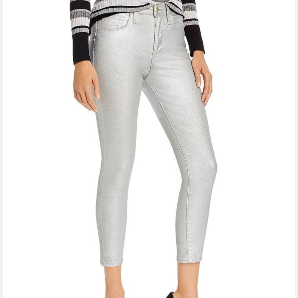 NWT Frame Ali High-Rise Cigarette Jeans Pants 26 Silver